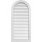 Ekena Millwork Round Top Surface Mount PVC Gable Vent w/ 2"W x 1-1/2"P Brickmould Frame, 18"W x 38"H GVPRT18X3802SN - alternate 1